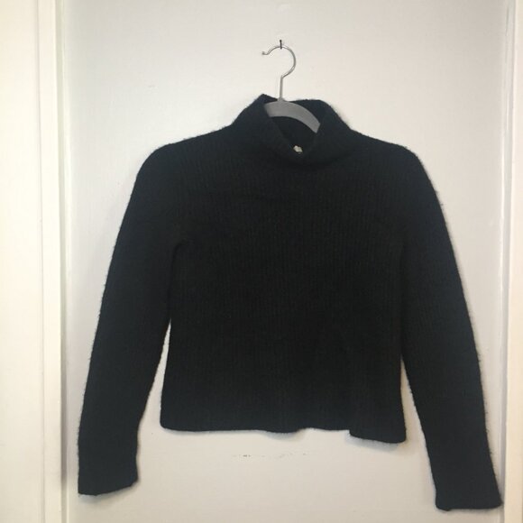 Cashmere Black Turtleneck Women's Sweater | Extra Small - Picture 6 of 11
